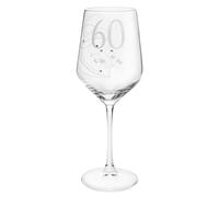 Shudehill Giftware East West Rush Celebration Special Birthday Wine Glass - 18, 21, 30, 40, 50, 60, 70 Age Birthdays with Minimal Design (60)