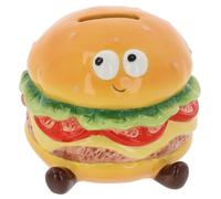Shudehill Giftware Foodie Fun Burger Money Box, Ceramic Novelty Savings Coin Bank
