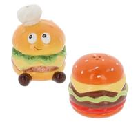 Shudehill Giftware Foodie Fun Burger Salt and Pepper Set, Novelty Ceramic Cruet