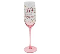 Shudehill Giftware Gold Speckle Birthday Special Age Colourful Flute Glass - 18th, 21st, 30th, 40th, 50th, 60th, 70th Birthday Gift (30)