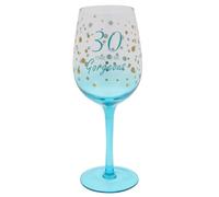 Shudehill Giftware Gold Speckle Birthday Special Age Colourful Wine Glass - 18th, 21st, 30th, 40th, 50th, 60th, 70th Birthday Gift (30)