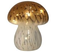 Shudehill Giftware Handblown Glass LED Mushroom Light Up Ornaments - Pink, Blue, Grey or Amber (Amber)