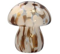 Shudehill Giftware Handblown Glass LED Mushroom Light Up Ornaments - Pink, Blue, Grey or Amber (Brown)