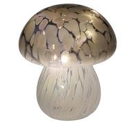 Shudehill Giftware Handblown Glass LED Mushroom Light Up Ornaments - Pink, Blue, Grey or Amber (Grey)