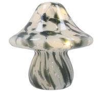 Shudehill Giftware Handblown Glass LED Mushroom, Toadstool and Orbs Light Up Ornaments - Pink, Blue, Grey or Amber (Toadstool Grey)