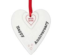 Shudehill Giftware Happy Anniversary Keepsake Heart 323520