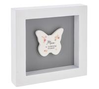 Shudehill Giftware Heartfelt Art Butterfly Plaque in White Frame Small - Mum, Mummy, Grandma, Friend, Family (Mum)