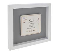 Shudehill Giftware Heartfelt Art Butterfly, Square, House, Angels or Heart Plaque in White Frame Large - Mum, Dad, Grandad, Friends, Family, Home (Square Dad)