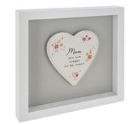 Shudehill Giftware Heartfelt Art Heart Plaque in White Frame Large - Mum, Nan, Sister, Daughter, Friend, Friendship, Family, Mr & Mrs, Christening, Home (Mum)