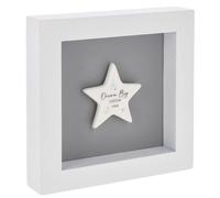 Shudehill Giftware Heartfelt Art Star Plaque in White Frame Small - Sisters, Auntie, Friend, Friendship, Baby Boy, Angels (Baby Boy)