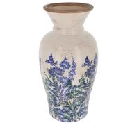 Shudehill Giftware Indigo Garden Blue Floral Crackle Effect Vase - Pitcher, Traditional, Handle or Bouquet Designs (Bouquet)