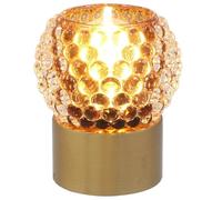 Shudehill Giftware Luxe LED Lamp - 3 Stylish Designs, 4 Colour Options - Battery Powered (Batteries Included) - Durable Reusable Decorative Home Lighting (Round Bead Bronze)