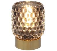 Shudehill Giftware Luxe LED Lamp - 3 Stylish Designs, 4 Colour Options - Battery Powered (Batteries Included) - Durable Reusable Decorative Home Lighting (Tall Bead Grey)