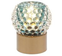 Shudehill Giftware Luxe LED Lamp - 3 Stylish Designs, 4 Colour Options - Battery Powered (Batteries Included) - Durable Reusable Decorative Home Lighting (Round Bead Teal)