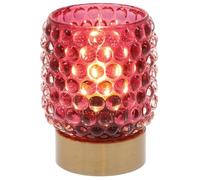 Shudehill Giftware Luxe LED Lamp - Battery Powered (Batteries Included), 3 Stylish Designs & 4 Colour Options - Durable, Reusable Decorative Lighting (Tall Bead Pink)