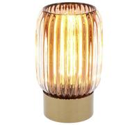 Shudehill Giftware Luxe LED Lamp - Tall Lines Bronze - Battery Powered with Batteries Included - Durable Reusable Decorative Home Lighting