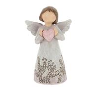 Shudehill Giftware Meadow Flower Angel Small Ornament - Aqua, Pink or Grey (Grey)