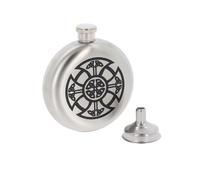 Shudehill Giftware Metal Hip Flask - Football Design, Celtic Shield or Square, Round Tree, Brown Leather or Slate Designs - 5oz - 6oz Reusable Hip Flasks for Alcohol (Celtic Shield)