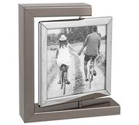Shudehill Giftware Modern Dark Silver Spin Picture Frame 4x4 Size