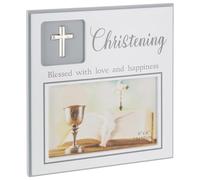 Shudehill Giftware Modern Occasion 6x4 Photo Frame - Baby Girl, Baby Boy or Christening Themed Designs with Meaningful Quote, Gift Idea (Christening)