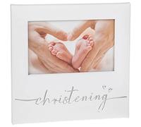 Shudehill Giftware Modern Script - Christening Frame for a 6x4 Photo