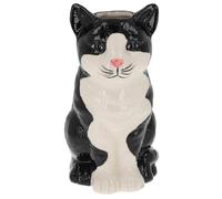 Shudehill Giftware Moggy Pots Vase Black & White or Ginger Cute Cat Plant Pot- Small or Large (Black & White, Small)