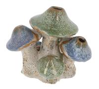 Shudehill Giftware Mushroom Craft Stem Green and Blue Vase - Small, Medium or Large (Large)