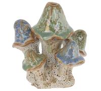 Shudehill Giftware Mushroom Craft Stem Green and Blue Vase - Small, Medium or Large (Medium)