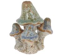 Shudehill Giftware Mushroom Craft Stem Green and Blue Vase - Small, Medium or Large (Small)