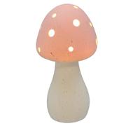 Shudehill Giftware Mushroom Glow Light Up Lamp Ornament - Grey, Sage or Pink Matt Finish (Pink)