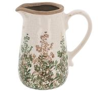 Shudehill Giftware Natural Garden Floral Ceramic Jug Vase with Crackle Glaze Finish