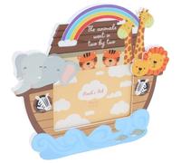 Shudehill Giftware Noah’s Ark Wooden Photo Frame - Holds 5x3 Inch Photo - Nursery Keepsake with Animal Design