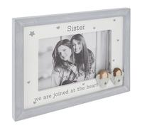 Shudehill Giftware Pebble Angel 6x4 Grey Photo Frame - Mum, Nan, Daughter, Auntie, Friends, Sister, Family - Sentimental Boxed Gift (Sister)