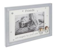 Shudehill Giftware Pebble Angel 6x4 Grey Photo Frame - Mum, Nan, Daughter, Auntie, Friends, Sister, Family - Sentimental Boxed Gift (Friends)