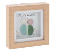 Shudehill Giftware Pebble Glass Mini Plaque Friend