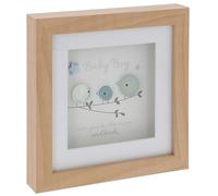 Shudehill Giftware Pebble Glass Square Plaque Baby Boy