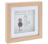 Shudehill Giftware Pebble Glass Square Plaque Cat Love