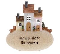 Shudehill Giftware Pebble Lane Cottage Collection, Sentiment Message, Perfect House warming gift or Present (Home is where the heart is)