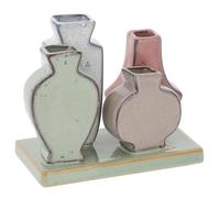 Shudehill Giftware Petite Pottery Flat Bud Vase Set