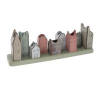 Shudehill Giftware Petite Pottery Pastel Tones Mini Collection of Vases - Great for Single Flowers, Dried Arrangements and More (9 Stem Houses)