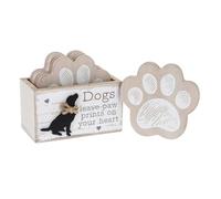 Shudehill Giftware Pooch Pals Labrador Coaster Set Dogs Leave Paw Prints on Your Heart Wooden Coasters and Box
