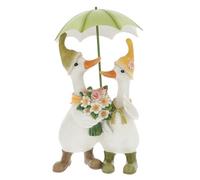 Shudehill Giftware Posy Puddle Umbrella Ducks- Part a wide collection of Lovely Ducks and Umbrellas, Over 6 Designs to Choose from! (Large Couple with Posy)