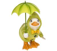 Shudehill Giftware Puddle Duck Squatting with Green Umbrella Ornament