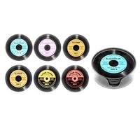 Shudehill Giftware Record Coasters Round Set of 6