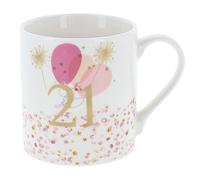 Shudehill Giftware Rush Blossom 21st Birthday Ceramic Mug 331771