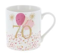 Shudehill Giftware Rush Blossom 70th Birthday Ceramic Mug