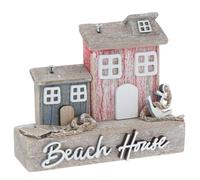 Shudehill Giftware Sandy Bay Standing Beach House Ornament Decoration - Beach Rustic Themed Design with Lighthouse, Anchor, Log House and More
