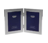 Caseeto Shudehill Satin Silver Double Photo Frame Picture Gift 3x5 Inch