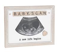 Shudehill Giftware Scrabble Sentiments Frame - Baby Scan - A new life begins