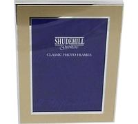 Shudehill Giftware Set 2 Mini Photo Frames 2" x 3" Decor Options (Gold Silver)